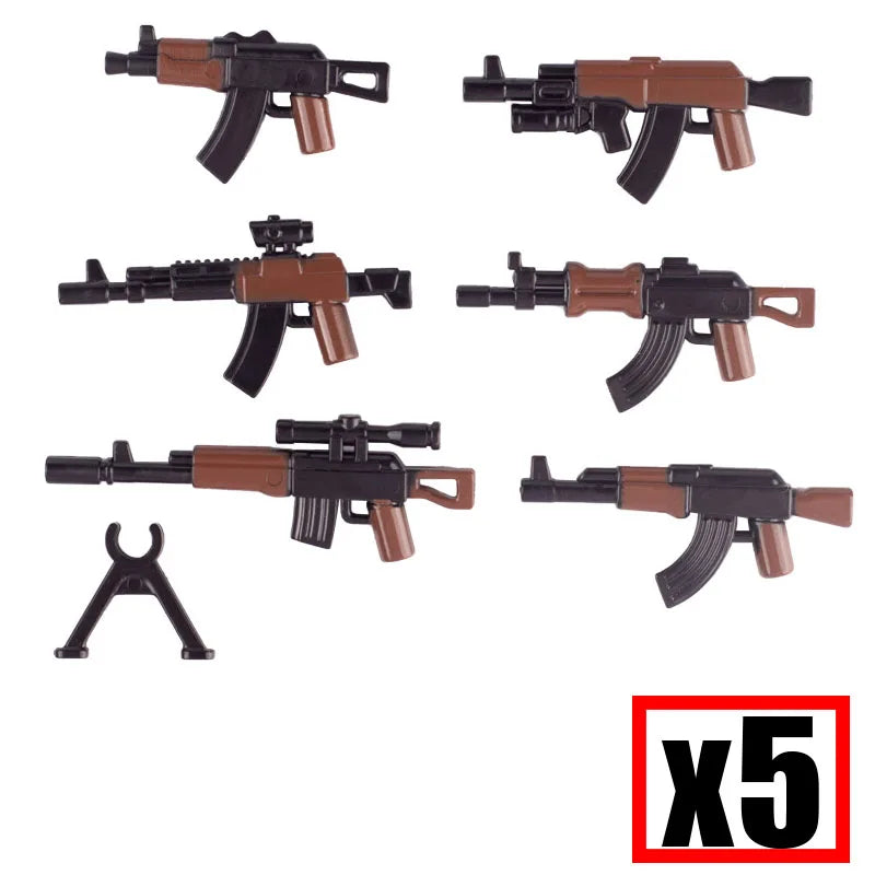 WW2 Military Soldier Accessories Weapons Building Blocks German USA Soviet Gun Mini Models 98k PPSH BAR Bricks Toys Kids Gift