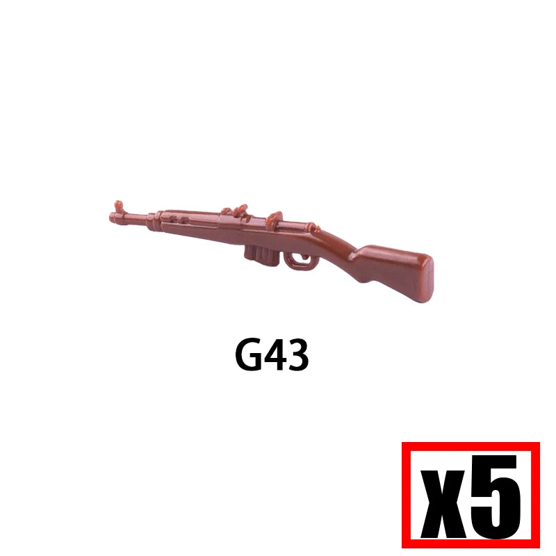 WW2 Military Soldier Accessories Weapons Building Blocks German USA Soviet Gun Mini Models 98k PPSH BAR Bricks Toys Kids Gift