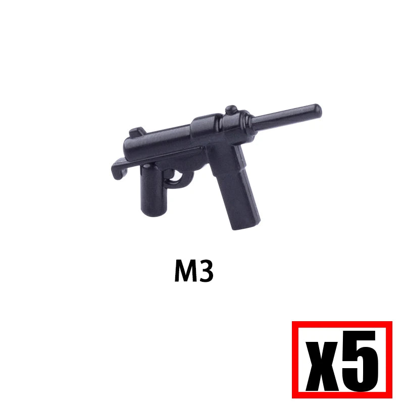 WW2 Military Soldier Accessories Weapons Building Blocks German USA Soviet Gun Mini Models 98k PPSH BAR Bricks Toys Kids Gift