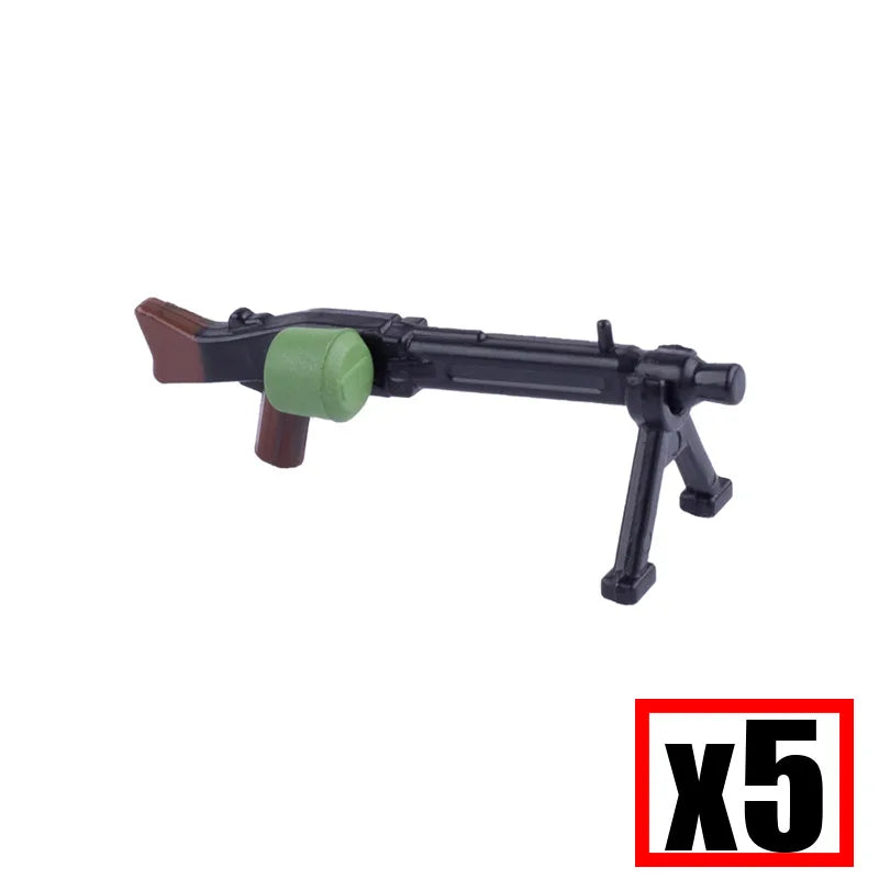 WW2 Military Soldier Accessories Weapons Building Blocks German USA Soviet Gun Mini Models 98k PPSH BAR Bricks Toys Kids Gift