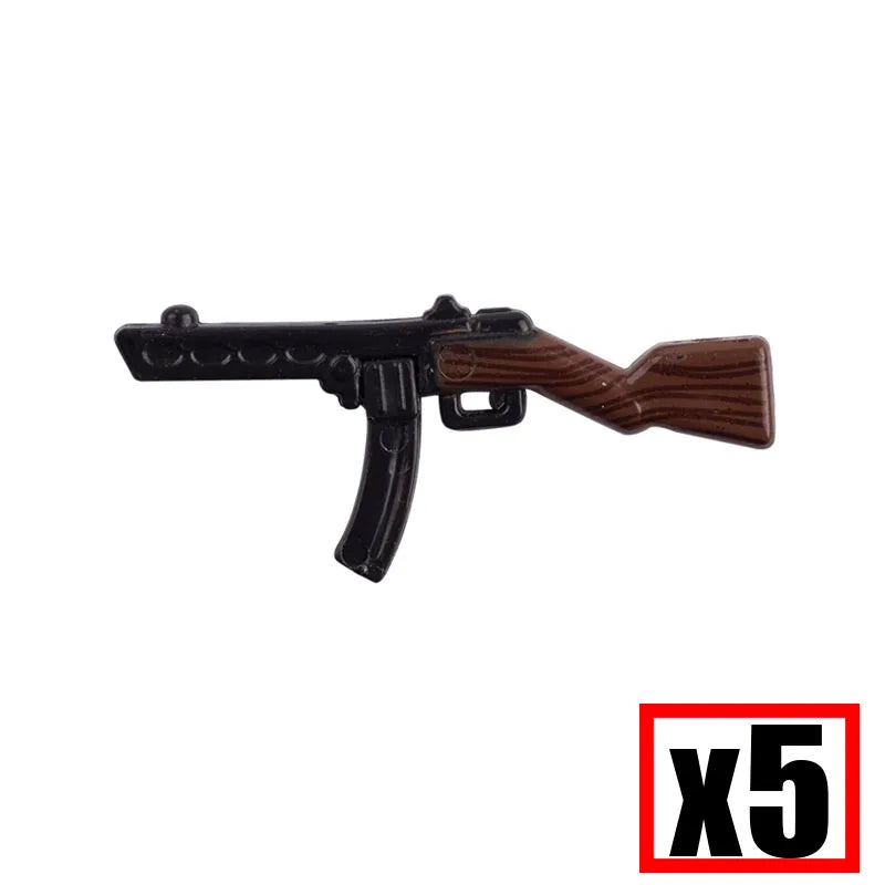 WW2 Military Soldier Accessories Weapons Building Blocks German USA Soviet Gun Mini Models 98k PPSH BAR Bricks Toys Kids Gift