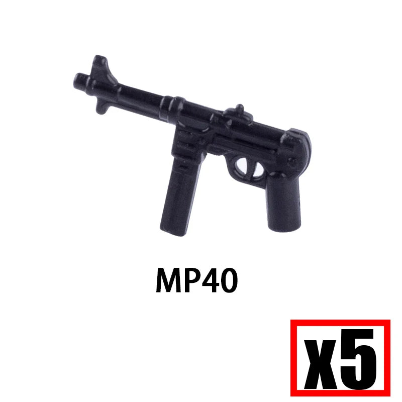WW2 Military Soldier Accessories Weapons Building Blocks German USA Soviet Gun Mini Models 98k PPSH BAR Bricks Toys Kids Gift