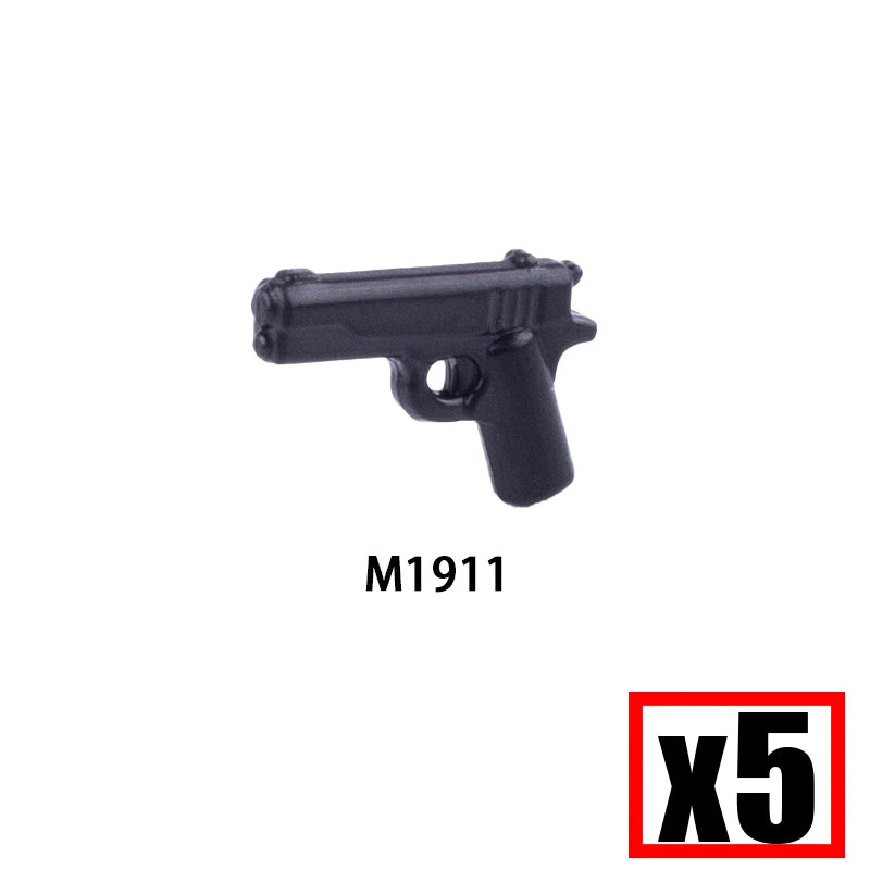 WW2 Military Soldier Accessories Weapons Building Blocks German USA Soviet Gun Mini Models 98k PPSH BAR Bricks Toys Kids Gift