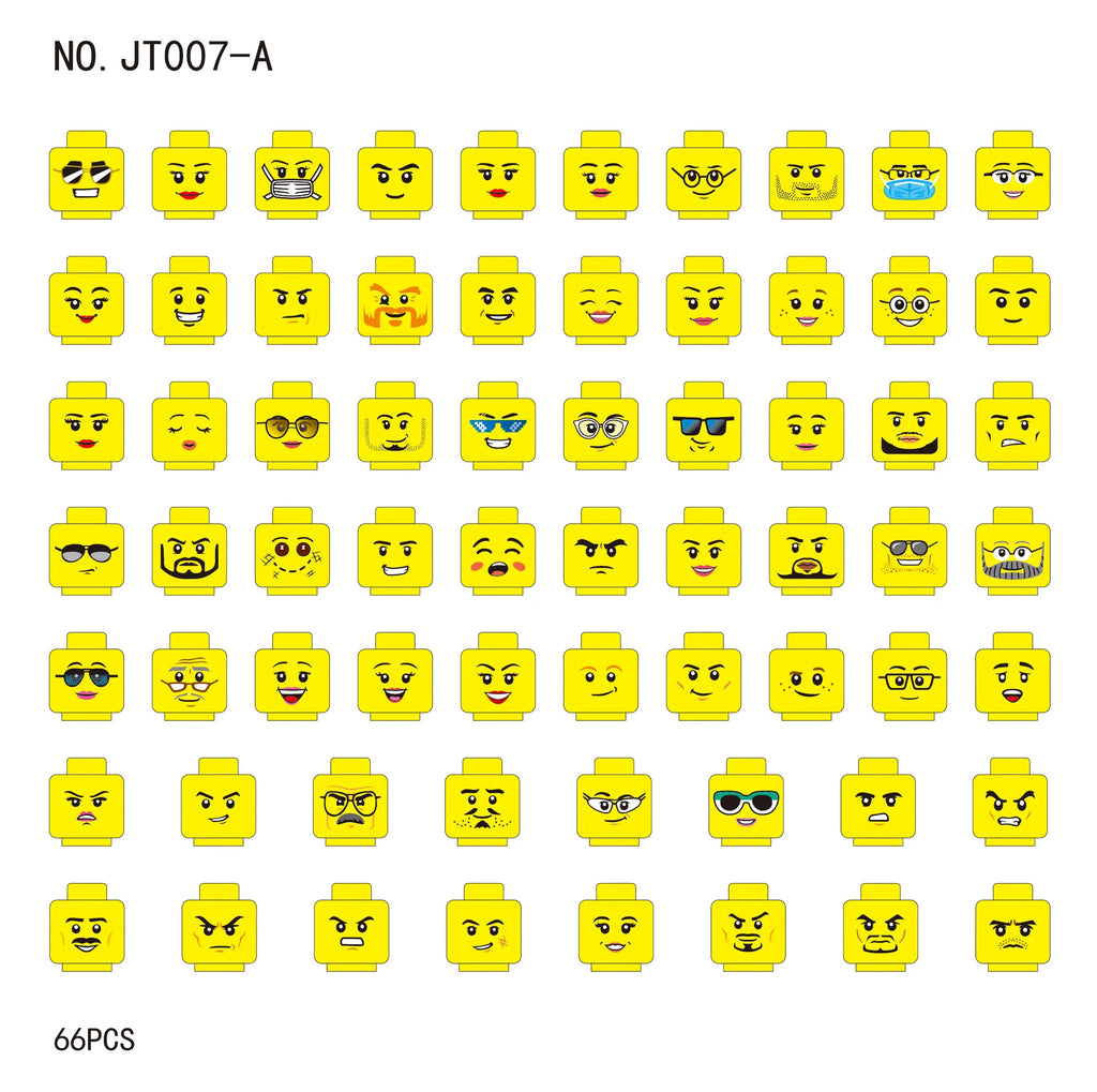 MOC City Expression Series Building Blocks Movie Soldier Figures Injured Hero Man Head Headwear Accessories Halloween Toys Gifts