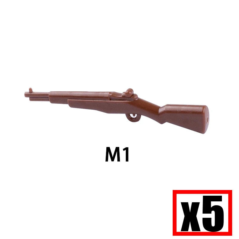 WW2 Military Soldier Accessories Weapons Building Blocks German USA Soviet Gun Mini Models 98k PPSH BAR Bricks Toys Kids Gift