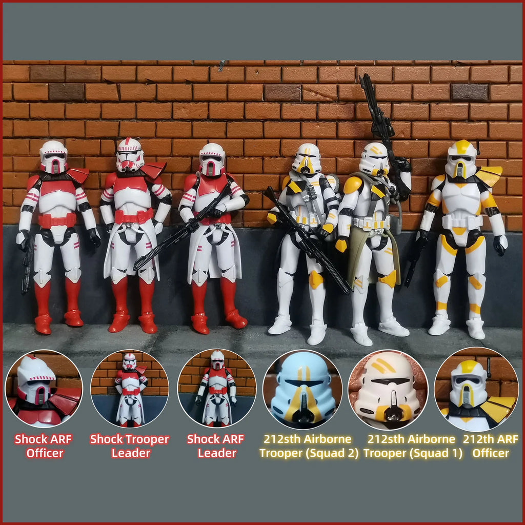 Star Wars 3.75 Inch Trooper 1/18 501st 187th Legion  Shock Action Figure REX ARF P1 P2 clone Toys Model Loose
