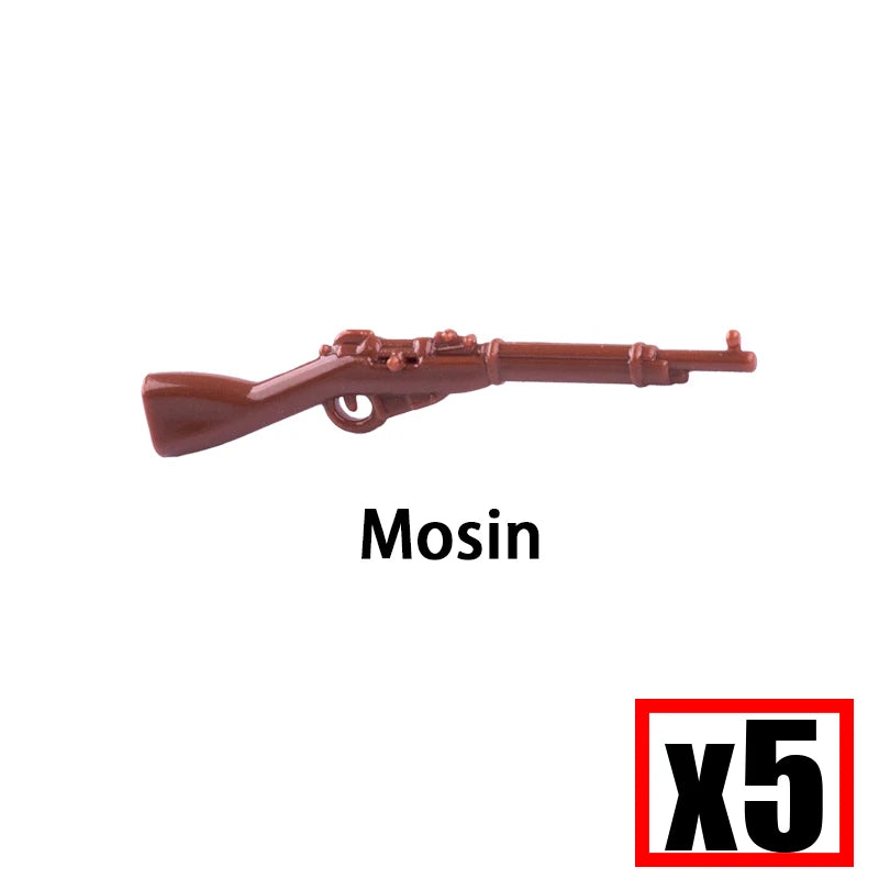 WW2 Military Soldier Accessories Weapons Building Blocks German USA Soviet Gun Mini Models 98k PPSH BAR Bricks Toys Kids Gift