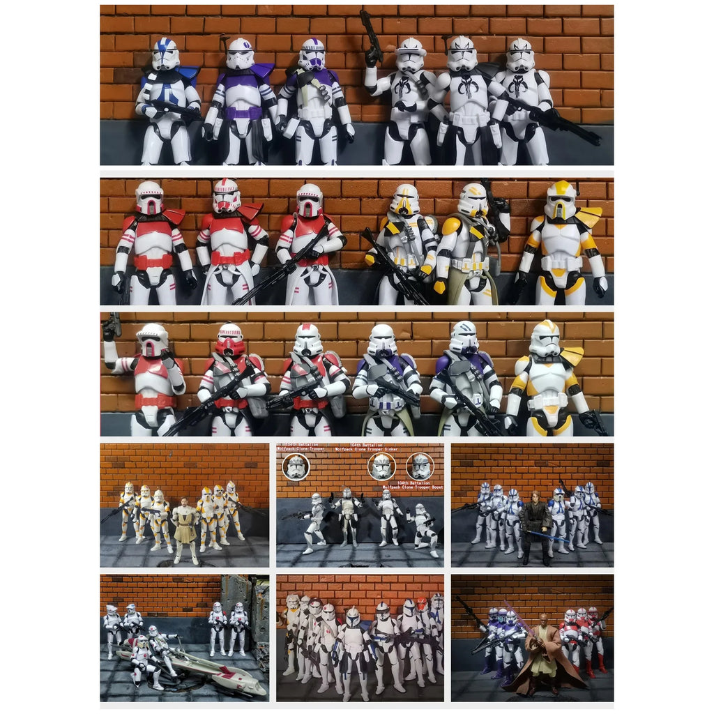 Star Wars 3.75 Inch Trooper 1/18 501st 187th Legion  Shock Action Figure REX ARF P1 P2 clone Toys Model Loose