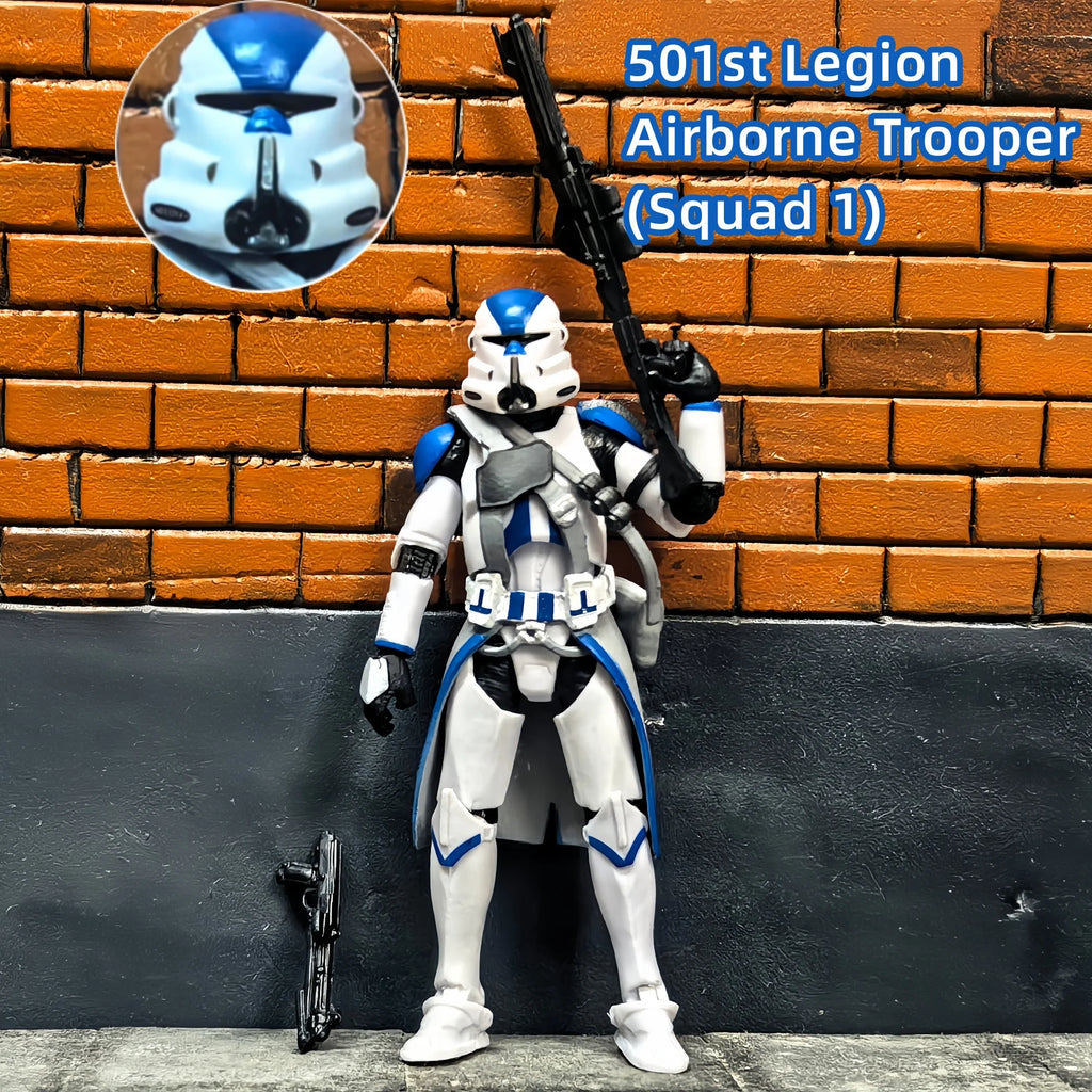 Star Wars 3.75 Inch Trooper 1/18 501st 187th Legion  Shock Action Figure REX ARF P1 P2 clone Toys Model Loose