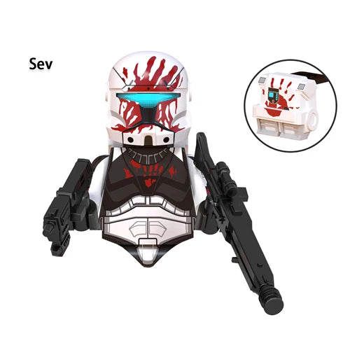 WM6126 Republic Commando Fixer Gregor Scorch Sev Voca Clone Troopers Dogma Building Blocks Bricks Toys WM6124 Hardcase Fives