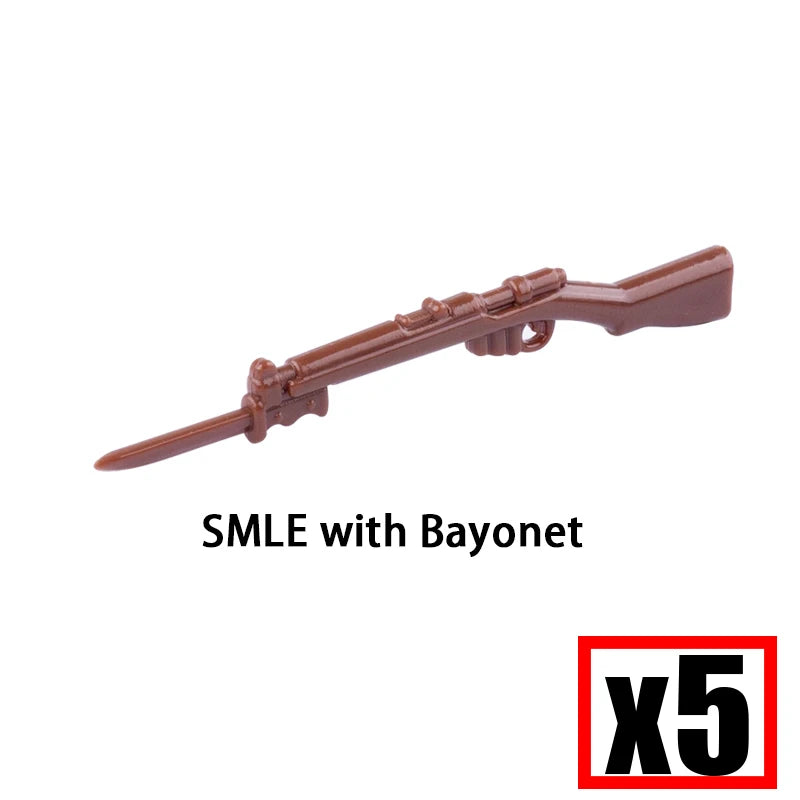 WW2 Military Soldier Accessories Weapons Building Blocks German USA Soviet Gun Mini Models 98k PPSH BAR Bricks Toys Kids Gift