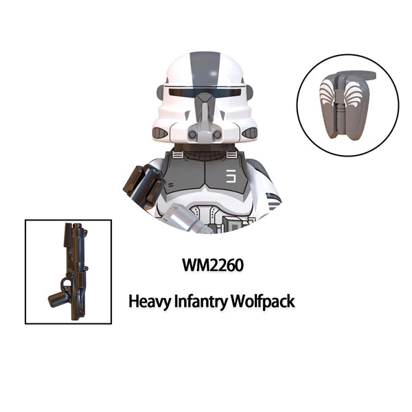 WM6126 Republic Commando Fixer Gregor Scorch Sev Voca Clone Troopers Dogma Building Blocks Bricks Toys WM6124 Hardcase Fives
