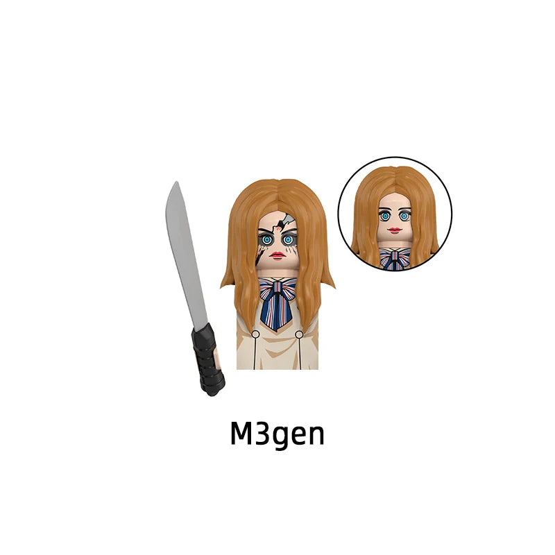 The Chucky Bride Chucky M3gen Nun Ash Terrifier Billy Lily D'Abo Model Blocks MOC Bricks Set Gifts Toys For Children WM6205