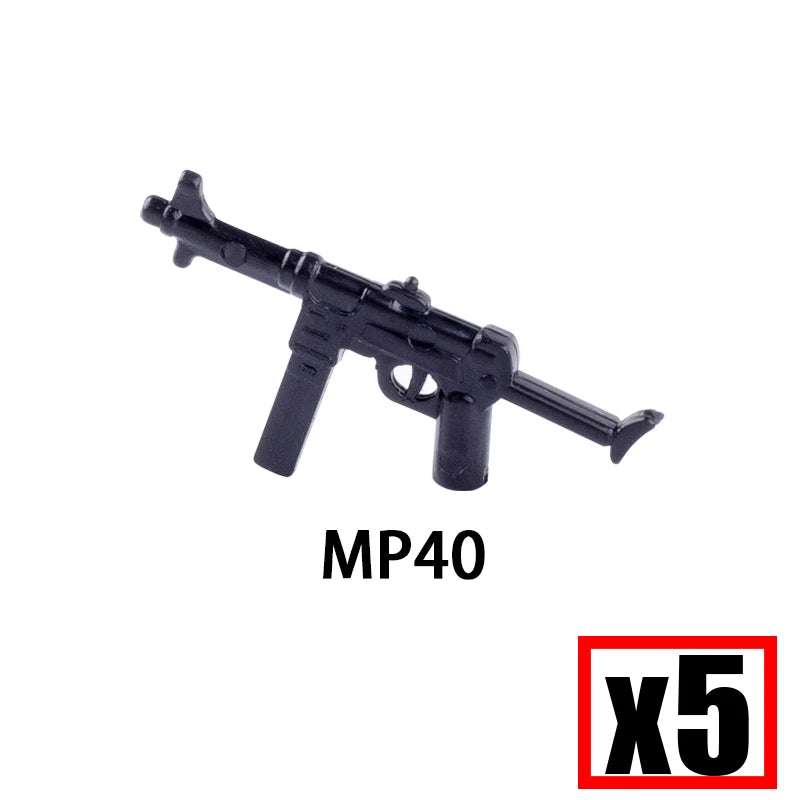WW2 Military Soldier Accessories Weapons Building Blocks German USA Soviet Gun Mini Models 98k PPSH BAR Bricks Toys Kids Gift