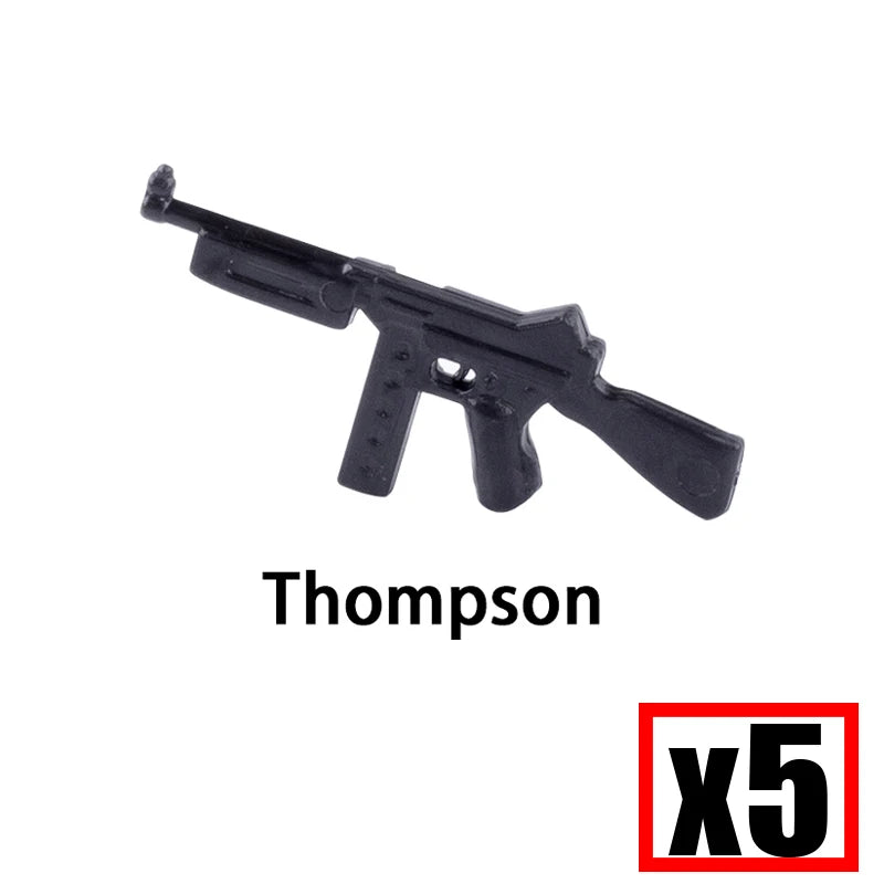 WW2 Military Soldier Accessories Weapons Building Blocks German USA Soviet Gun Mini Models 98k PPSH BAR Bricks Toys Kids Gift