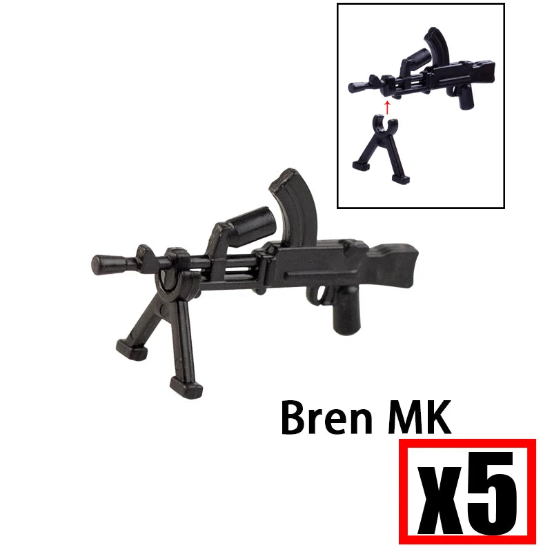 WW2 Military Soldier Accessories Weapons Building Blocks German USA Soviet Gun Mini Models 98k PPSH BAR Bricks Toys Kids Gift