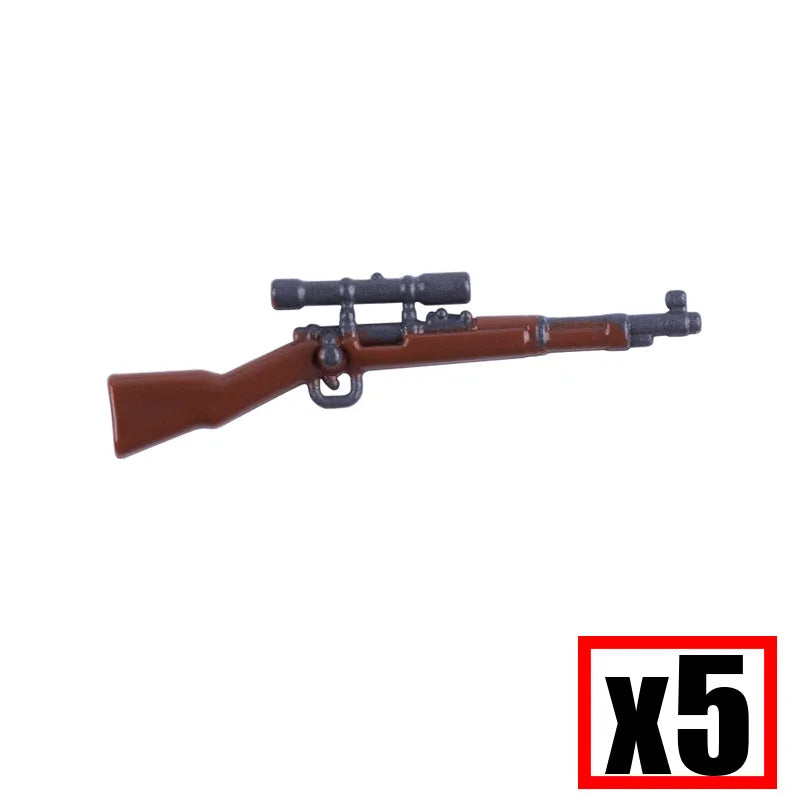 WW2 Military Soldier Accessories Weapons Building Blocks German USA Soviet Gun Mini Models 98k PPSH BAR Bricks Toys Kids Gift